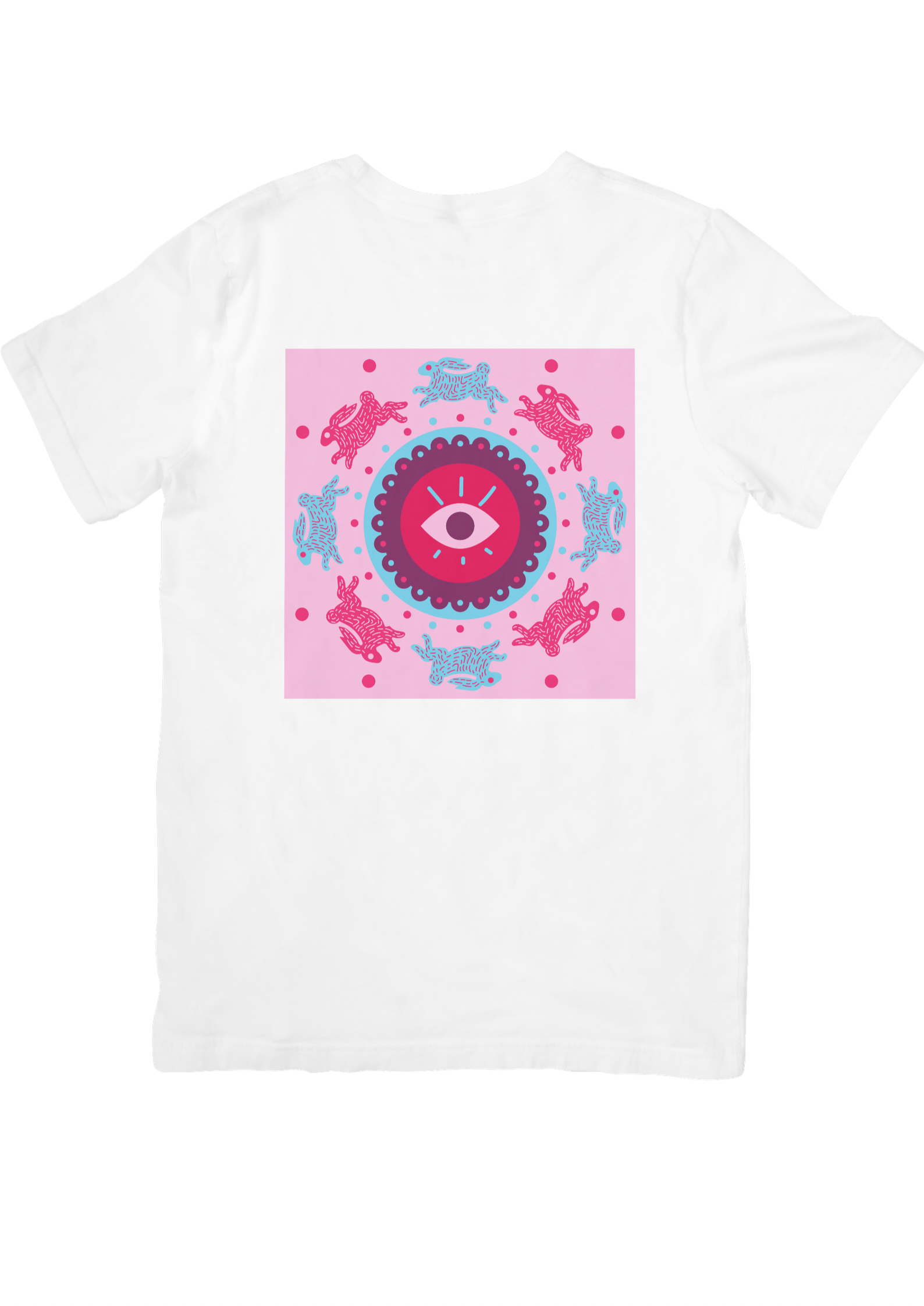 Fesztivál póló kollekció Pink evil eye